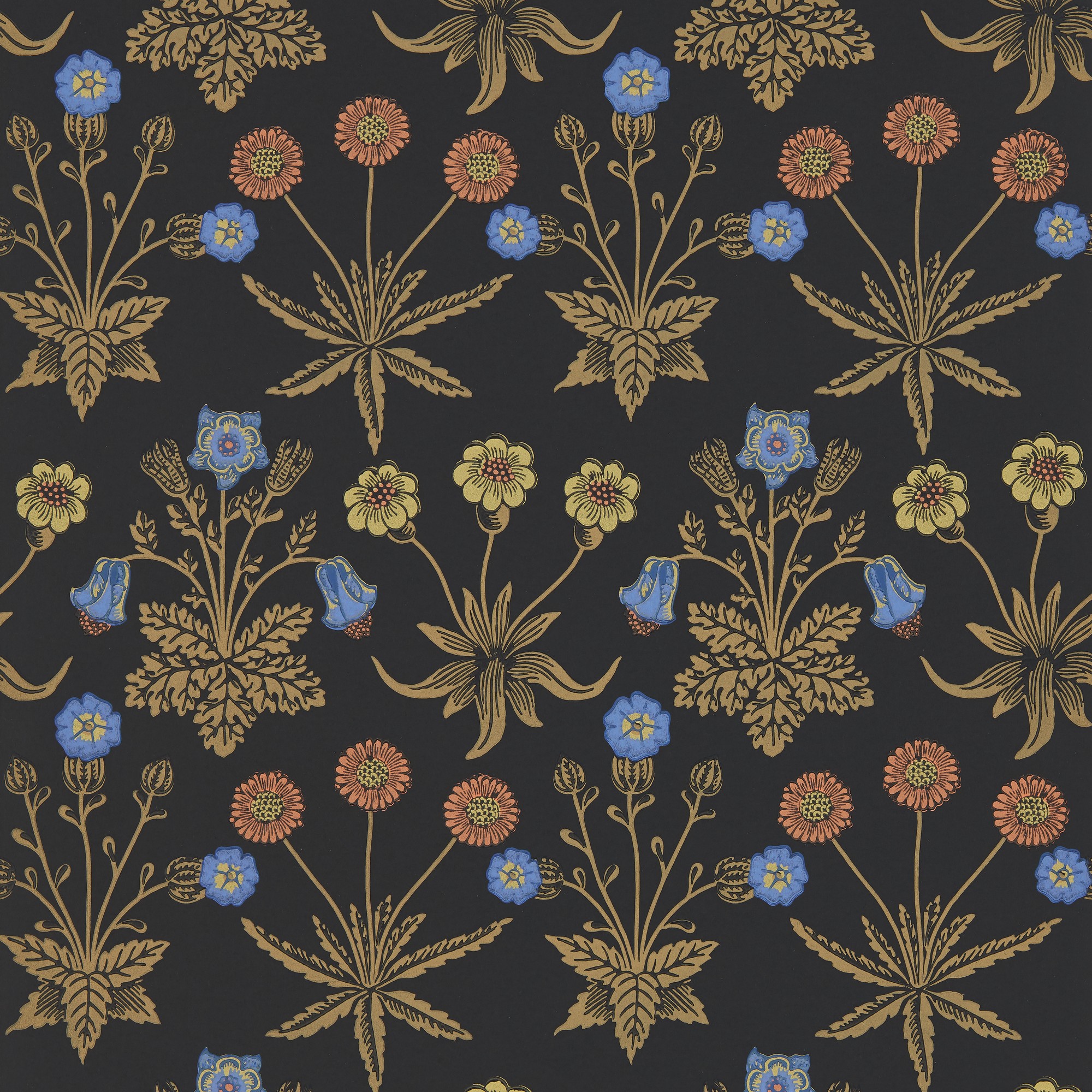 Daisy Wallpaper 510020 By Morris Co In Moonlit Black